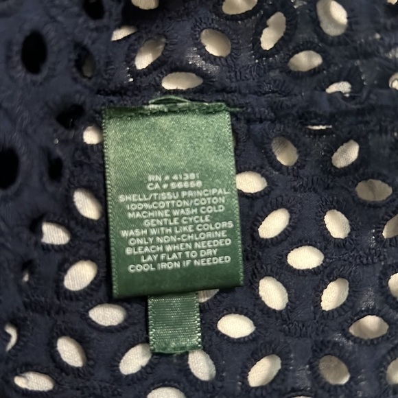 Lauren by Ralph Lauren sleeveless eyelet  button up - Picture 9 of 11